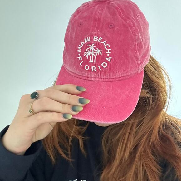 Pink Miami Beach Preppy Hat - Picture 1 of 4